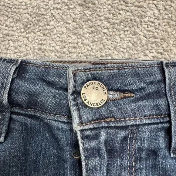 Paige Skyline Skinny Denim Jeans Womens 26 Blue Dark Wash Mid Rise Casual 28x28 - Picture 3 of 15